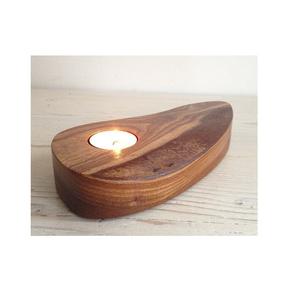 Candelabro de madera elegante de lujo con tapa, cera Natural, decoración navideña, hogar acogedor y regalo reflexivo - Product Image 3