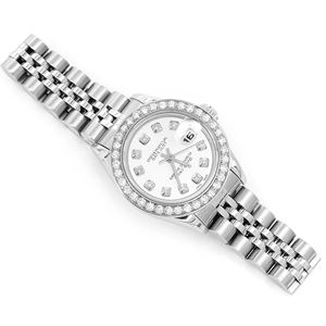 Montre à mouvement à quartz en acier inoxydable avec finition brillante et sertissage de moissanite, style hip-hop de luxe - Product Image 3