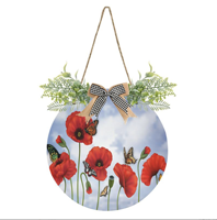 Plaque de porte ronde personnalisée avec impression sur mesure, vente en gros d'usine, panneau suspendu personnalisé pour la décoration murale de porche