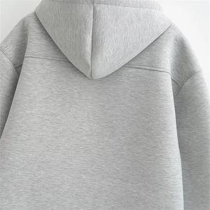 Nouveau sweat à capuche zippé pour femme High Street Style unisexe Double poches surdimensionné sweats amples vêtements d'extérieur haut - Product Image 5