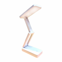 Lampe de bureau à LED rechargeable moderne avec abat-jour rond à gradation à commande tactile accumulateur blanc/cyan et alimentation secteur pour une utilisation en chambre
