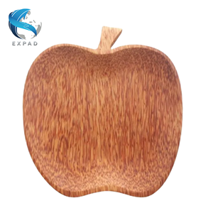 Option verte réutilisable Assiette en bois de coco naturel - Product Image 1