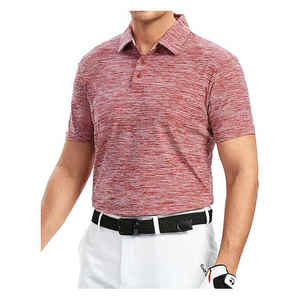 Polo de poliéster 100% de 215gsm de alta calidad, cuello bordado a rayas, talla XL, polo con logotipo personalizado - Product Image 1