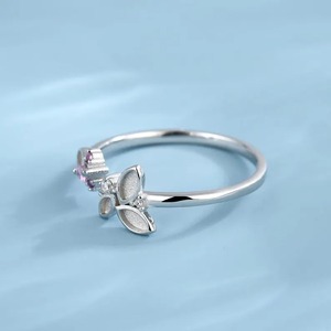 2025 Solid 925 Sterling Silver Pear Breastmilk Ring Setting Birthstone Bezel <b>Keepsake</b> Jewelry DIY Breastmilk Jewelry Ash Ring - Product Image 5