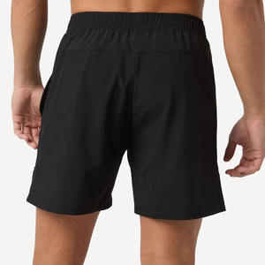 Pantalones cortos deportivos de gimnasio 2 en 1 de diseño personalizado para hombre, peso ligero, tela de secado rápido, entrenamiento de Color sólido, servicio OEM ecológico - Product Image 2