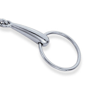 Bridon d'équitation avec joues à anneaux mobiles, bouche à articulation simple et finition polie lisse pour usage professionnel - Product Image 2