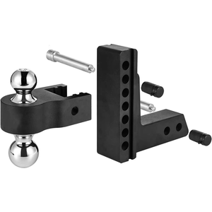 Attelage de remorque robuste en acier noir Vypart, réglable, avec récepteur à 2 et 2-5/16 billes, 6 points de montage de remorque (basse et haute) - Product Image 3
