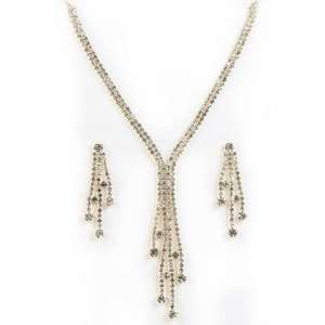 Tip Top Fashions 1101210 Conjunto de joyería fina Piedra austriaca y Collar chapado en oro - Product Image 1