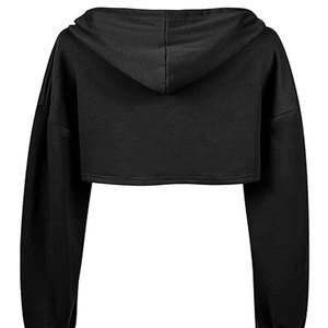 Nueva moda Otoño Streetwear mujeres Casual sudadera venta al por mayor mujeres Crop Hoodies moda con capucha para mujeres - Product Image 4