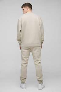 Respirant haute qualité pierre grand surdimensionné basique col rond hommes sweat personnalisé coton mélangé sweat au prix d'usine - Product Image 4