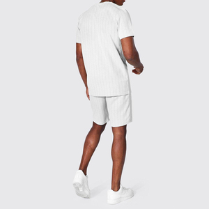 New Fashionable Men Two Pieces Set Short Sleeve O-Neck <b>Collar</b> <b>Shirt</b> & Shorts Summer Fit Men <b>T</b> <b>Shirts</b> Shorts Set - Product Image 2
