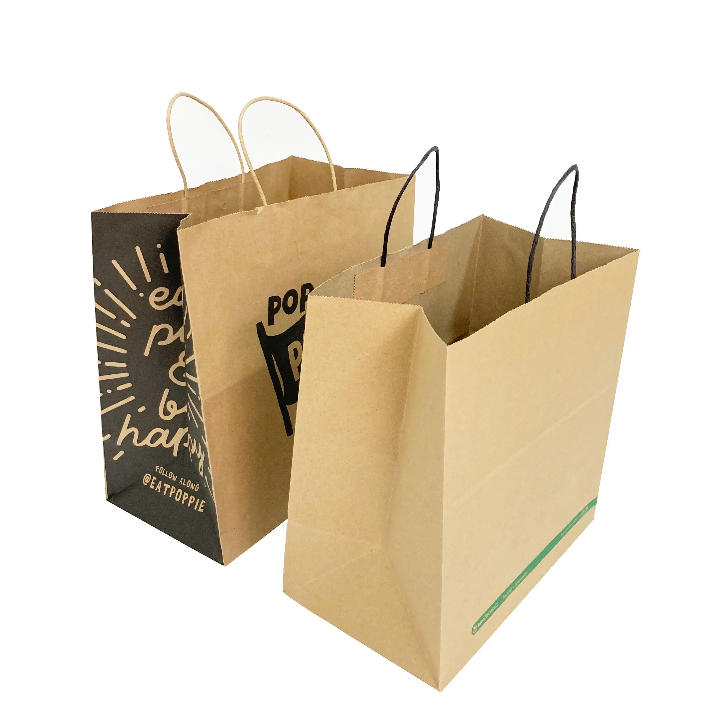 Custom Kraft Bag Brown Shopping Kraft Paper Bag For Clothing Shoes Grocery
