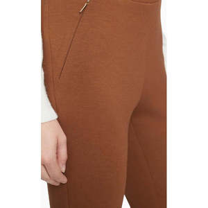 Pantaloni Eleganti da Donna Calvin Klein con Vita Plissettata e Vestibilità Slim in Marrone Taglia 6 - Product Image 2