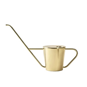 Regadera de metal elegante con mango, ideal para plantas de hogar y jardín, uso en interiores y exteriores, regadera de flores elegante - Product Image 1