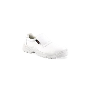 Scarpe da lavoro con certificazione Unisex S2 comode da cucina bianche mocassino di sicurezza con puntale in acciaio scarpe da cuoco - Product Image 1