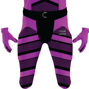 Uniforme personalizado de fútbol Americano negro y morado para hombre, aparejos transpirables, sarga, entrenamiento duradero, ropa deportiva, nombre del jugador incluye - Product Image 5