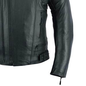 Prix de gros Veste en cuir de moto de haute qualité sur mesure nouveau design Nouvelle arrivée Veste en cuir de moto tendance pour hommes - Product Image 6