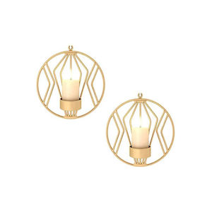 Apliques de pared de hierro y Metal dorado de alta calidad, candelabro ecológico elegante/portavelas para decoración del hogar para Pascua - Product Image 1