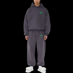 ชุดวอร์ม2ชิ้นมีฮู้ดโอเวอร์ไซส์ผ้าคอตตอน100% GSM 500แบบกำหนดเอง - Product Image 3