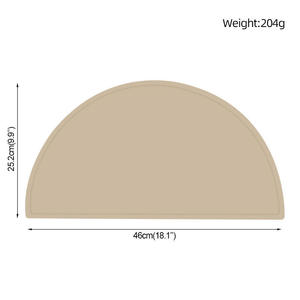 Tapis de table antidérapant pour bébé, design semi-circulaire moderne et minimaliste, résistant aux hautes températures, isolation anti-brûlure - Product Image 2