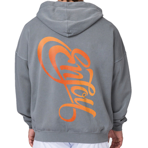 Pull-over surdimensionné 100% coton mélangé sweats à capuche pour hommes sweat à capuche zippé avec logo personnalisé sweats à capuche surdimensionnés lourds pour garçon - Product Image 6