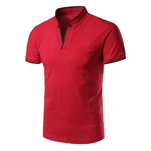 Vêtements pour hommes en coton, grande taille, logo personnalisé, broderie imprimée, manches courtes, polos, chemises teintes unies pour hommes - Product Image 5
