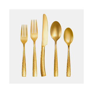 Factory Luxury <b>Personalized</b> Cutlery <b>Set</b> Stainless Steel Gold Plated Royal Vintage Wedding Luxury <b>Gift</b> - Product Image 3