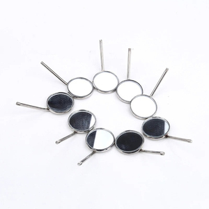 Fuente de alimentación Manual de espejo de boca Dental plateado de acero inoxidable desechable aprobado por CE para consumibles dentales de verificación de cavidad Oral - Product Image 2