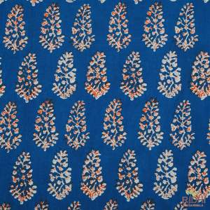 Nuevo 100% algodón azul prusiano rojo blanco Floral impreso tela al por mayor para ropa de mujer camisas-para manualidades al aire libre niños - Product Image 6