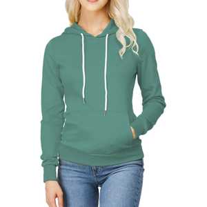 Sudadera con Capucha de Algodón Transpirable Antiarrugas para Mujer, Color Negro, Personalizada al por Mayor OEM - Product Image 3