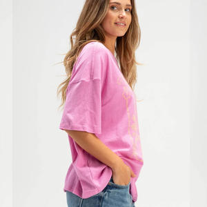 T-shirts simples pour femmes en gros | T-shirt décontracté uni 100% coton | Logo personnalisé à manches courtes fournisseur OEM/ODM - Product Image 4