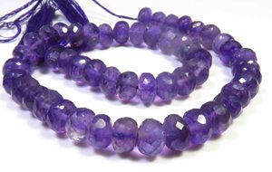 ลูกปัดอะมีทิสต์บราซิลทรงเหลี่ยมเจียระไน ขนาด 7-7.5 มม. รูปทรงรอนเดลล์ คริสตัลธรรมชาติ สีม่วง เกรดดี น้ำหนัก 90 กะรัต ความยาว 10 นิ้ว - Product Image 5