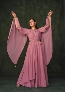 ชุดเดรสแฟนซีดีไซน์เนอร์ชุดผ้าจอร์เจียหนักพร้อมงานปักและงานทำมือพร้อมผู้ส่งออกและผู้จัดจำหน่ายระดับโลก - Product Image 6