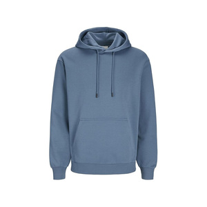 Premium Cotton Fleece Hoodie | Solid Color Blue Pullover | Private Label Wholesale Hoodies - Product Image 1