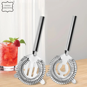 Colador de cóctel moderno y elegante de acero inoxidable con mango Barra sostenible y herramienta de accesorios para vino - Product Image 2