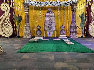 Décorations élégantes de style sud-indien pour cérémonie de Haldi, thème éléphant royal, décoration Snanam, Australie - Product Image 5