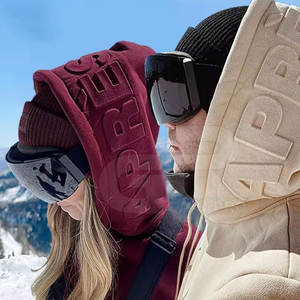 Sudadera con capucha en relieve para ropa de calle de invierno y trajes urbanos cómodos Sudadera con capucha informal en relieve con logotipo 3D - Product Image 4