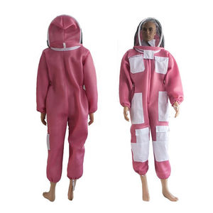 Polycotton Beekeeping Suit With Round Veil, Xl, Crystal White Work Disposable <b>Waterproof</b> Safety Bee Suits <b>Overall</b> - Product Image 2