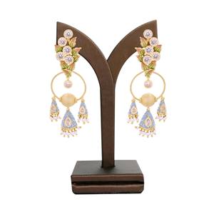 Pendientes colgantes AD modernos, joyería elegante de Latón chapado en oro, proveedor de joyería de moda personalizada, lujo Artificial para fiesta a la moda - Product Image 1