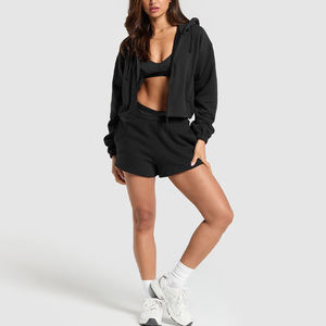 High Quality Women Crop Top <b>Hoodies</b> Fleece Made Casual Wear Cropped <b>Hoodies</b> Made With Fleece with Oem Service Latest Design - Product Image 3