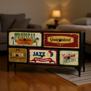 JAZZ 5-<b>Drawer</b> Mobile Chest of <b>Drawers</b> 105cm Cabinet Organizer for Amicasa JAZZ Collection - Product Image 3