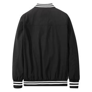 Blouson bombardier en jean noir pour hommes personnalisé OEM Streetwear vintage d'hiver Veste de moto à col montant et fermeture éclair en cuir lavé à l'avant - Product Image 6