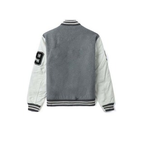 Varsity Letterman Baseball Bomber Chaquetas de hombre Lana y manga de cuero blanco Parches bordados Chaqueta de béisbol universitaria para hombres - Product Image 2