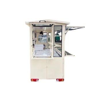 Remorque alimentaire remorquable pour la restauration de hot-dogs et de hamburgers, équipement de cuisine pour restauration rapide, construction en fibre de verre et aluminium, confiserie - Product Image 3