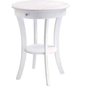 โต๊ะข้างไม้สีขาวพร้อมลิ้นชักใหม่โต๊ะรับประทานอาหารในห้องครัวที่วางชาโต๊ะตกแต่งโต๊ะกลาง - Product Image 1