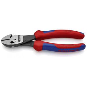 Cisailles diagonales haute performance Knipex TwinForce, tête polie atramentisée noire, poignées multi-composants, prise en main confortable - Product Image 1