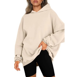 Sweat à capuche unisexe pour femmes haut court d'entraînement personnalisé pull à capuche surdimensionné sweat-shirt survêtement pulls hiver gymnastique exercice logo avant - Product Image 5