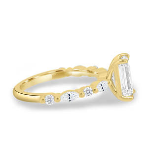 Bagues de fiançailles en or massif 18 ct avec diamants accentués bijoux fins pour femmes en vrac OEM - Product Image 5