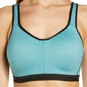 เสื้อชั้นในกีฬาผู้หญิงสำหรับโยคะ ฟิตเนส และออกกำลังกาย ระบายอากาศได้ดี ไร้รอยต่อ ดีไซน์ไร้สาย พร้อมโลโก้ด้านหน้า รองรับน้ำหนักเบา คุณภาพสูง - Product Image 1