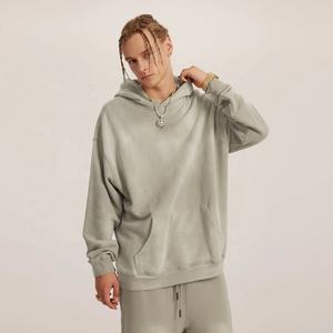 Designer <b>Hoodie</b> <b>Men</b> Sun Fade <b>Green</b> Custom Logo Oversized Acid Washed Distressed Heavyweight Cotton Vintage <b>Hoodie</b> Blanks - Product Image 2